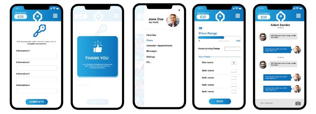 Haüskey UI screens